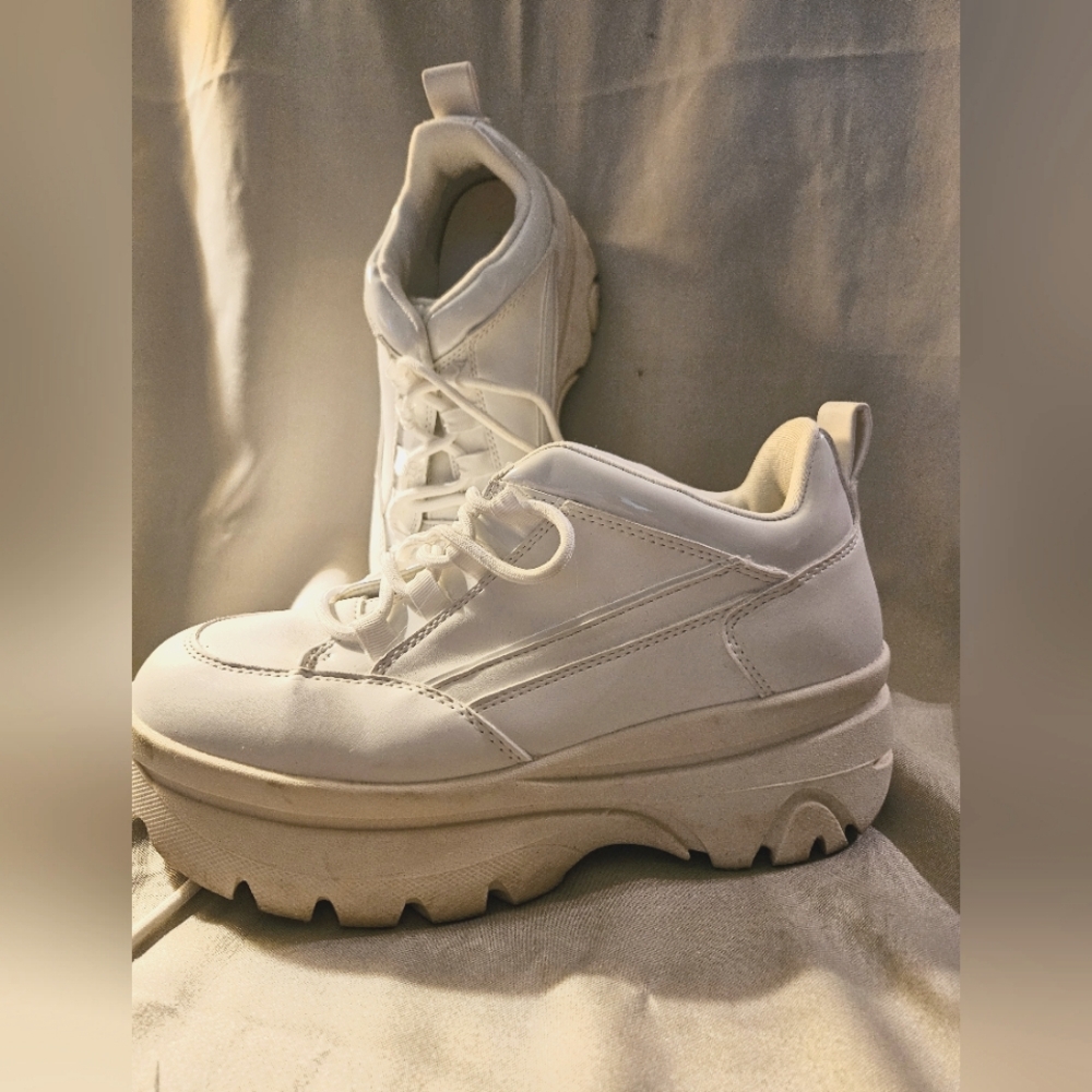 Madden Girl, Women's White Platform Sneakers
